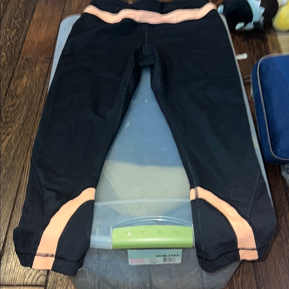 Lululemon Black and Orange Leggings